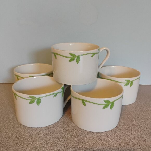 Fitz and Floyd Yellow Rose Pattern Tea cup/Mug, Set of 5 - Picture 1 of 5